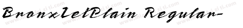 BronxLetPlain Regular字体转换